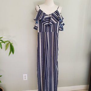 Blue and White strip jumpsuit